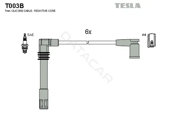 Высоковольтные провода TESLA T003B