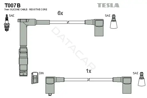 Высоковольтные провода TESLA T007B