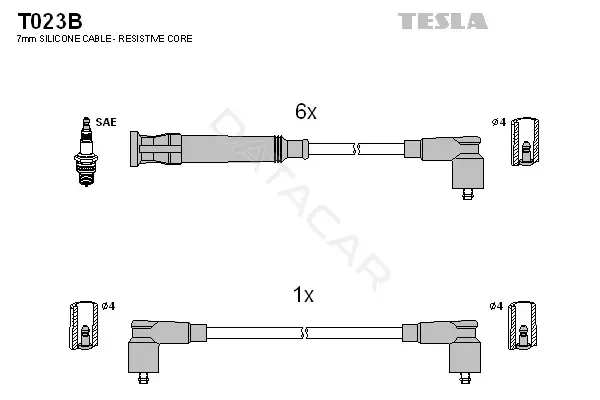Высоковольтные провода TESLA T023B