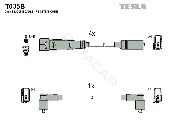 Высоковольтные провода TESLA T035B