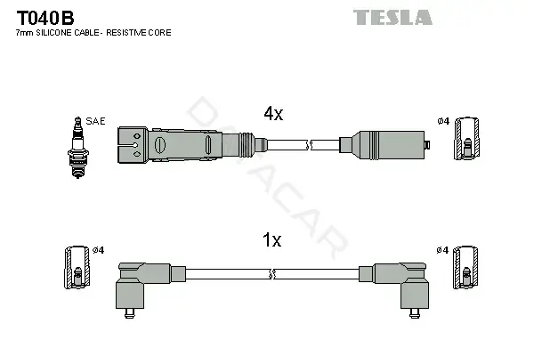 Высоковольтные провода TESLA T040B