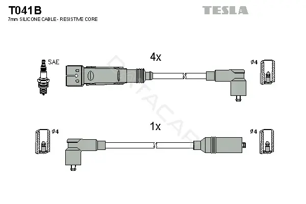 Высоковольтные провода TESLA T041B