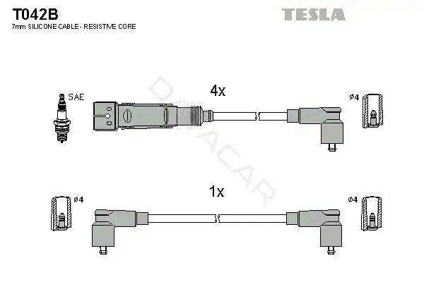 Высоковольтные провода TESLA T042B