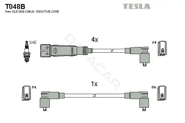 Высоковольтные провода TESLA T048B