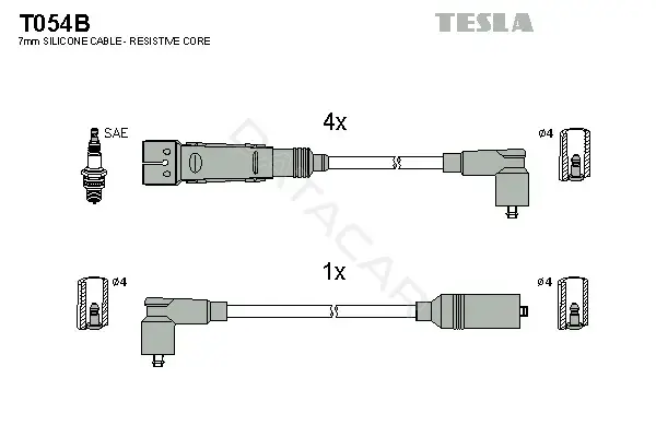 Высоковольтные провода TESLA T054B