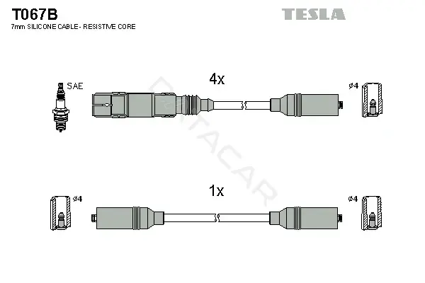 Высоковольтные провода TESLA T067B