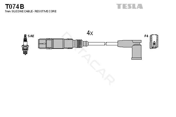 Высоковольтные провода TESLA T074B
