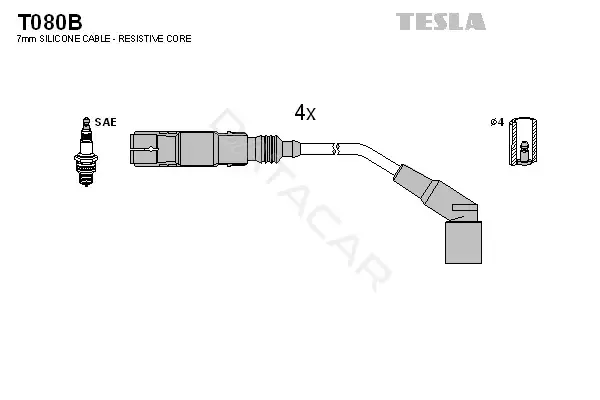 Высоковольтные провода TESLA T080B