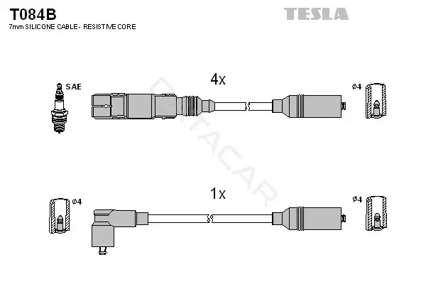 Высоковольтные провода TESLA T084B