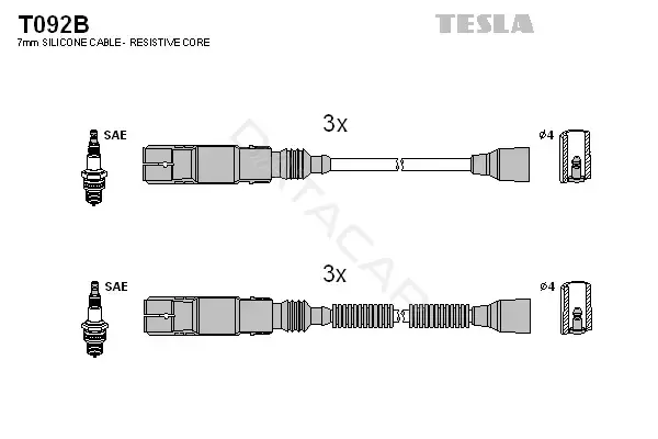 Высоковольтные провода TESLA T092B