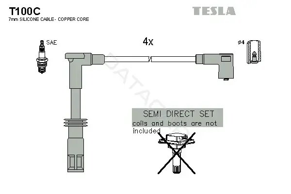 Высоковольтные провода TESLA T100C