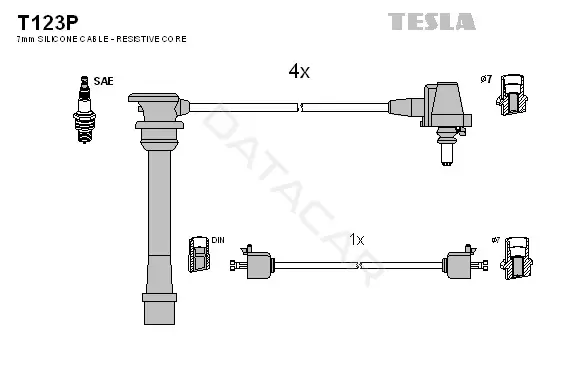 Высоковольтные провода TESLA T123P