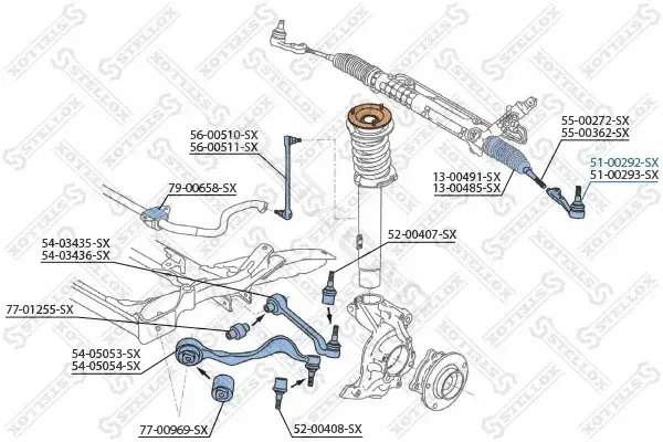 Рулевые наконечники STELLOX 51-00292-SX