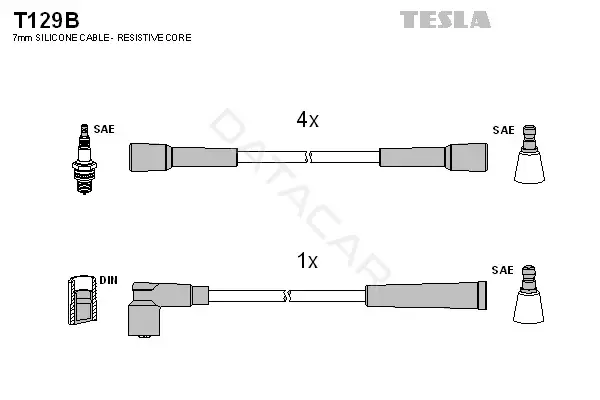 Высоковольтные провода TESLA T129B