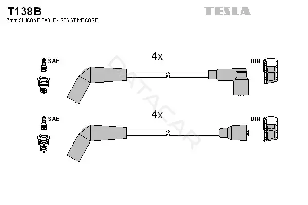 Высоковольтные провода TESLA T138B