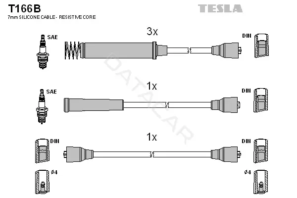 Высоковольтные провода TESLA T166B