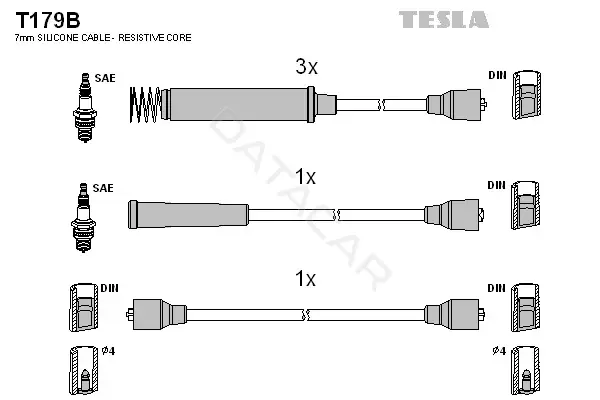 Высоковольтные провода TESLA T179B