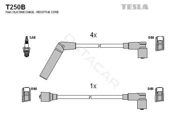 Высоковольтные провода TESLA T250B