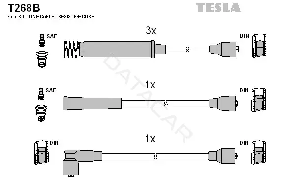 Высоковольтные провода TESLA T268B