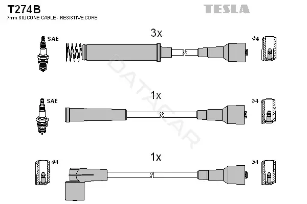 Высоковольтные провода TESLA T274B