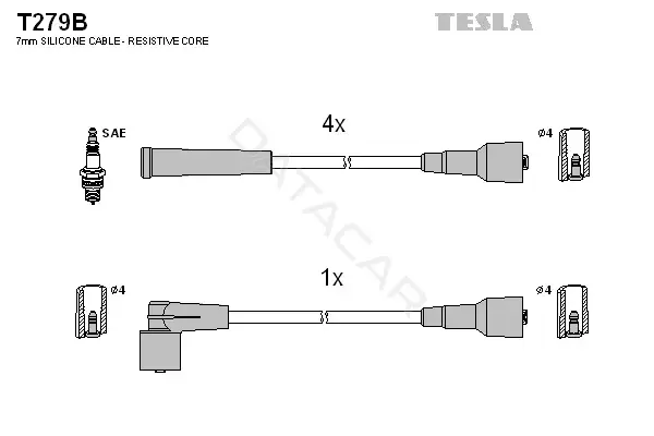 Высоковольтные провода TESLA T279B