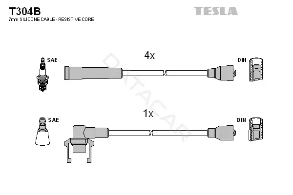 Высоковольтные провода TESLA T304B