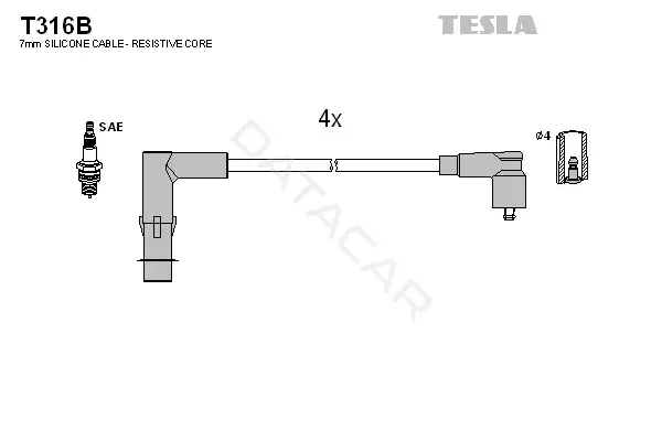 Высоковольтные провода TESLA T316B