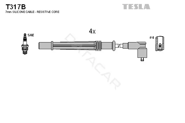 Высоковольтные провода TESLA T317B