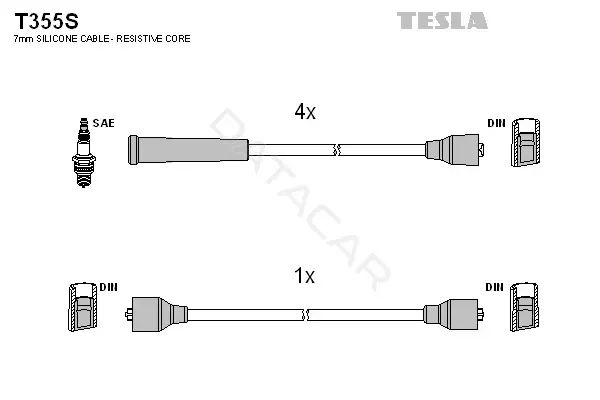 Высоковольтные провода TESLA T355S