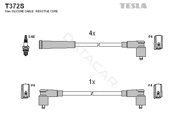 Высоковольтные провода TESLA T372S