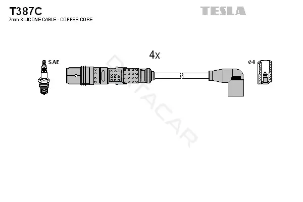 Высоковольтные провода TESLA T387C