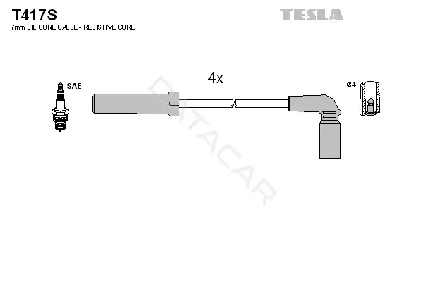 Высоковольтные провода TESLA T417S