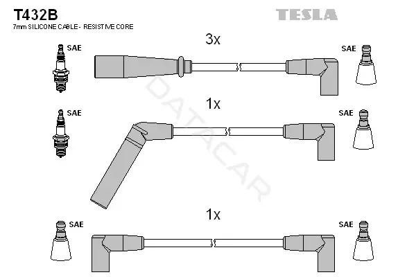 Высоковольтные провода TESLA T432B