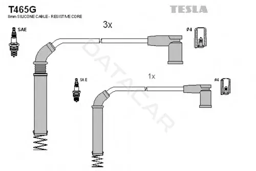 Высоковольтные провода TESLA T465G