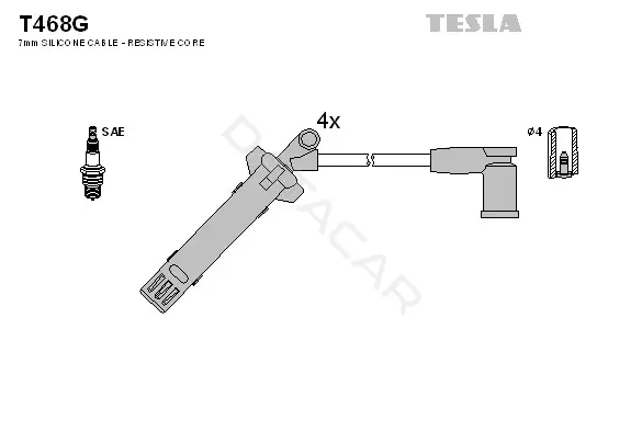 Высоковольтные провода TESLA T468G