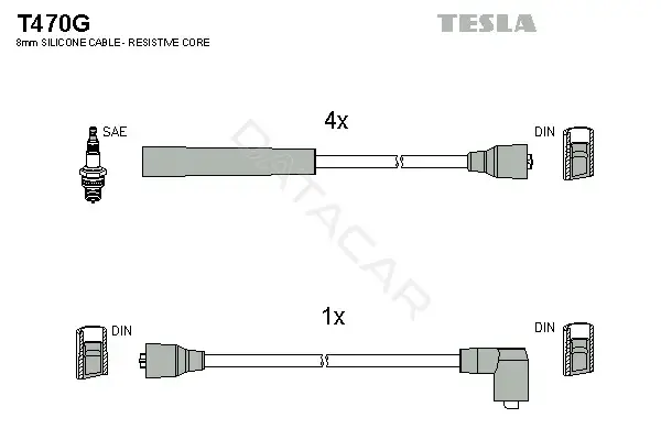 Высоковольтные провода TESLA T470G