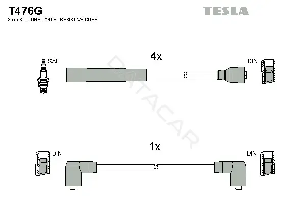 Высоковольтные провода TESLA T476G