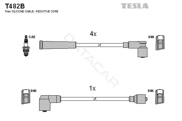 Высоковольтные провода TESLA T482B