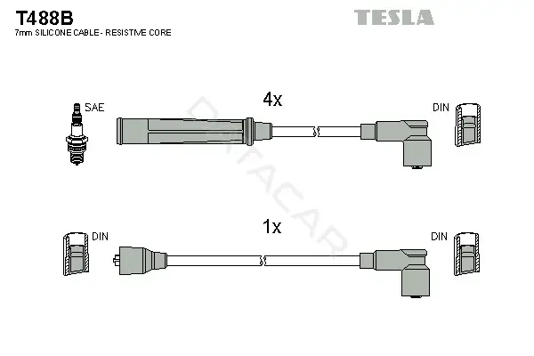 Высоковольтные провода TESLA T488B