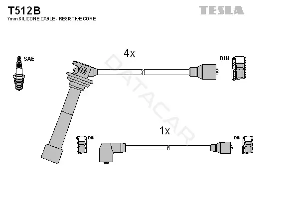 Высоковольтные провода TESLA T512B