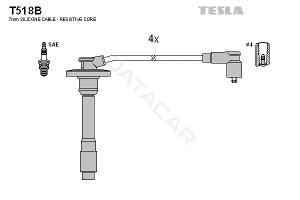 Высоковольтные провода TESLA T518B