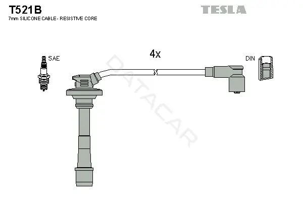 Высоковольтные провода TESLA T521B