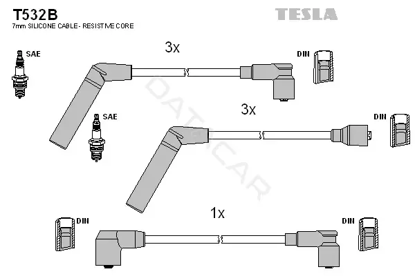 Высоковольтные провода TESLA T532B
