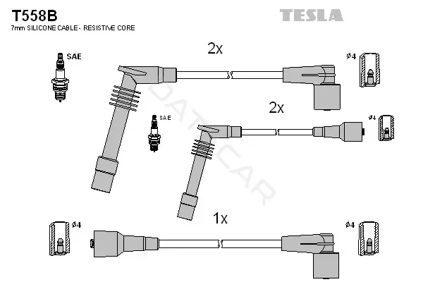 Высоковольтные провода TESLA T558B