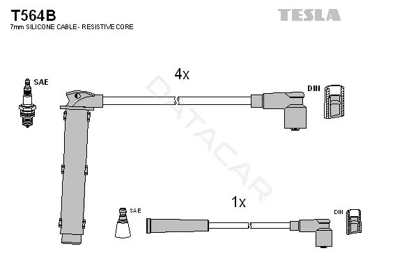 Высоковольтные провода TESLA T564B