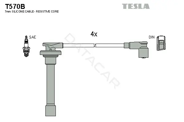 Высоковольтные провода TESLA T570B