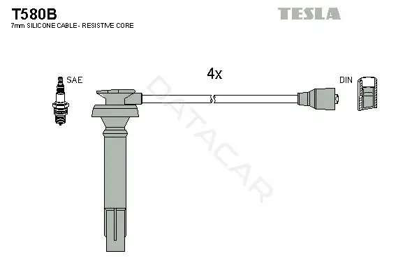 Высоковольтные провода TESLA T580B