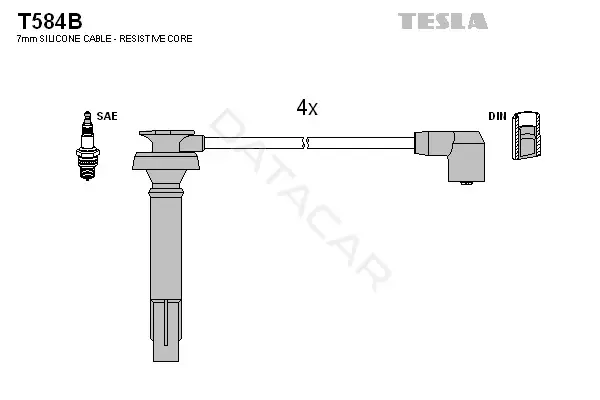 Высоковольтные провода TESLA T584B