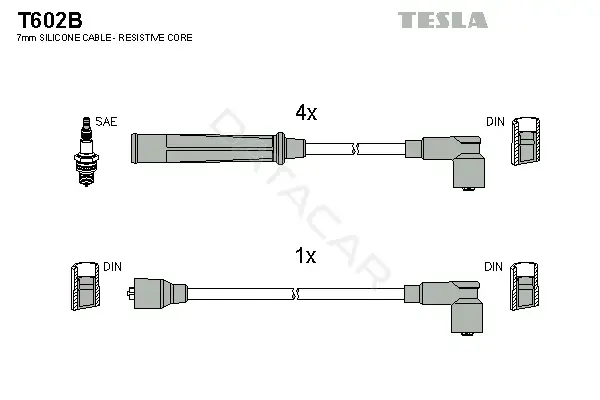 Высоковольтные провода TESLA T602B