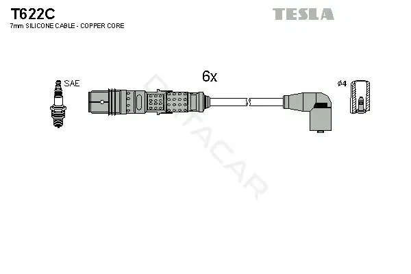 Высоковольтные провода TESLA T622C